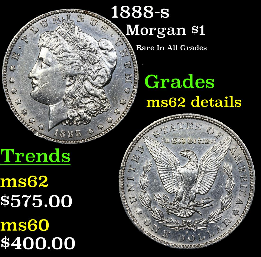 1888-s Morgan Dollar $1 Graded ms62 details By SEGS (1 of 5)