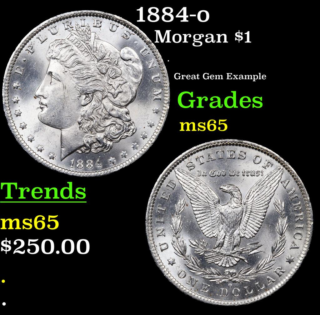 1884-o Morgan Dollar $1 Grades GEM Unc (1 of 3)