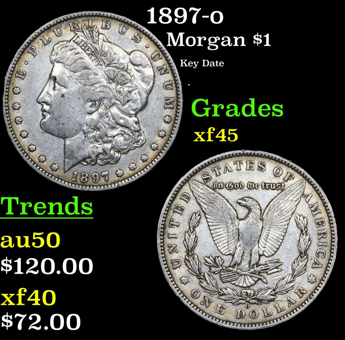 1897-o Morgan Dollar $1 Grades xf+ (1 of 3)