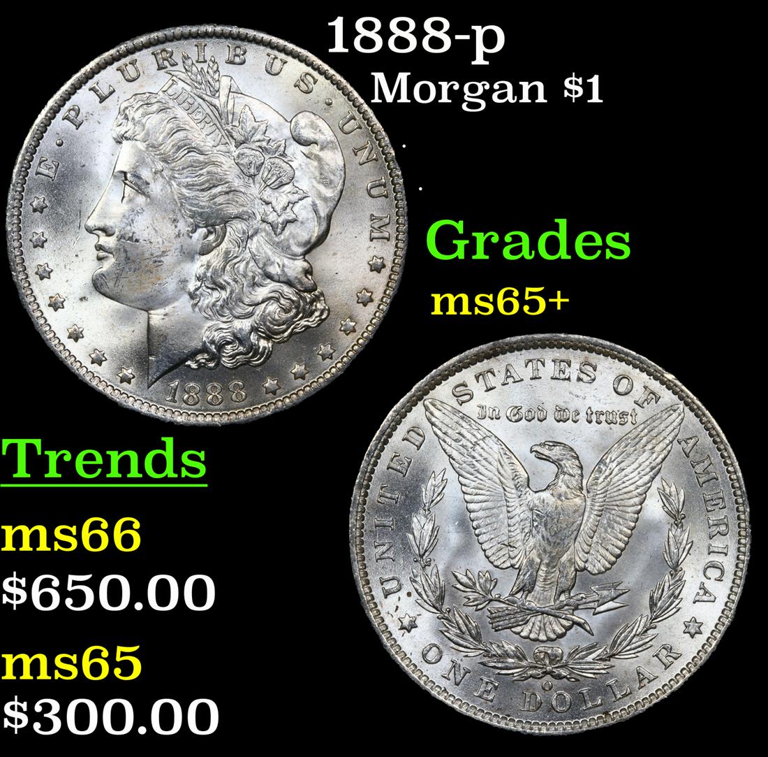 1888-o Morgan Dollar $1 Grades GEM+ Unc (1 of 3)