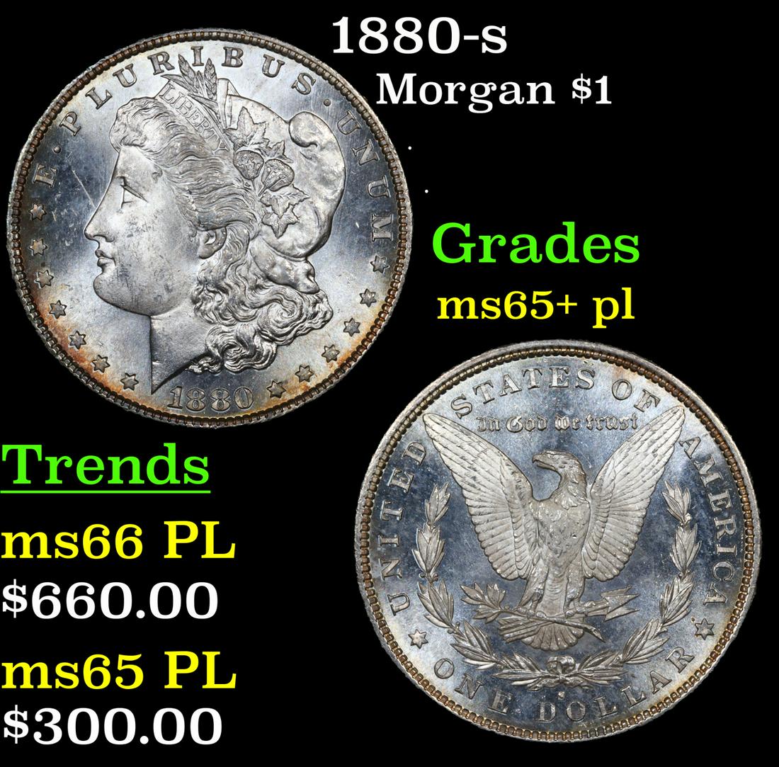 1880-s Morgan Dollar $1 Grades GEM+ PL (1 of 7)