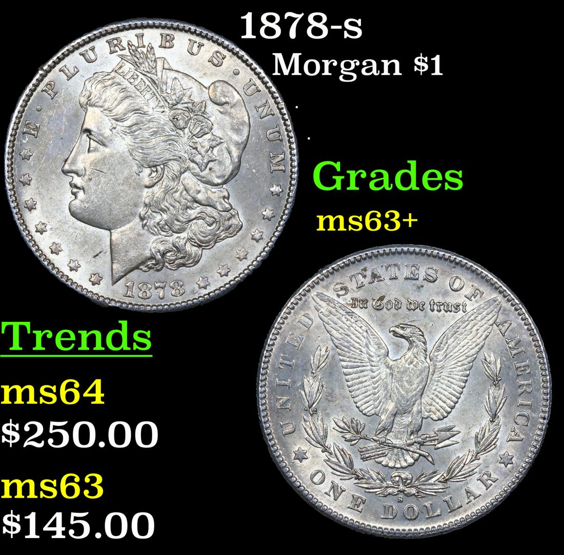 1878-s Morgan Dollar $1 Grades Select+ Unc (1 of 3)