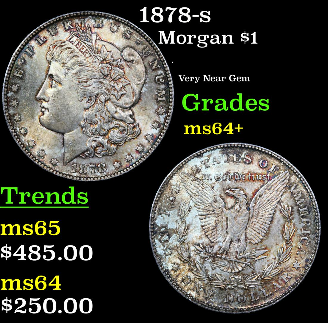 1878-s Morgan Dollar $1 Grades Choice+ Unc (1 of 3)