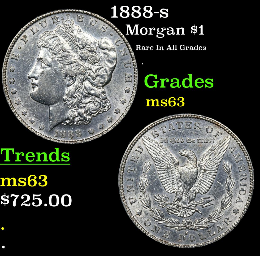 1888-s Morgan Dollar $1 Grades Select Unc (1 of 3)