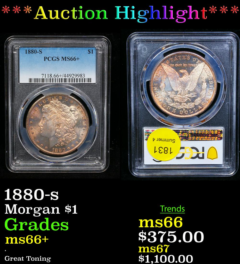 ***Auction Highlight*** PCGS 1880-s Morgan Dollar $1 Graded ms66+ By PCGS (fc) (1 of 3)