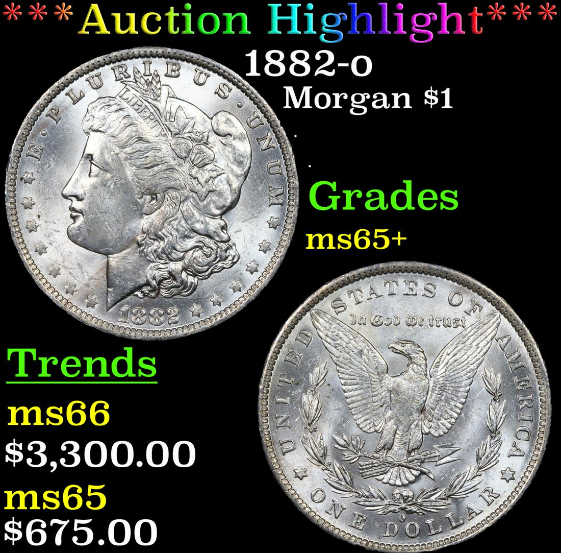***Auction Highlight*** 1882-o Morgan Dollar $1 Graded ms65+ By SEGS (fc) (1 of 5)