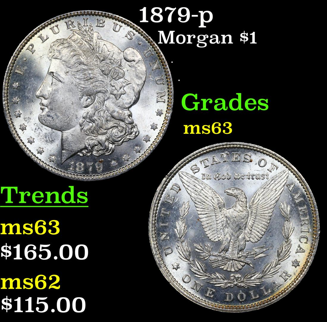 1879-p Morgan Dollar $1 Grades Select Unc (1 of 3)