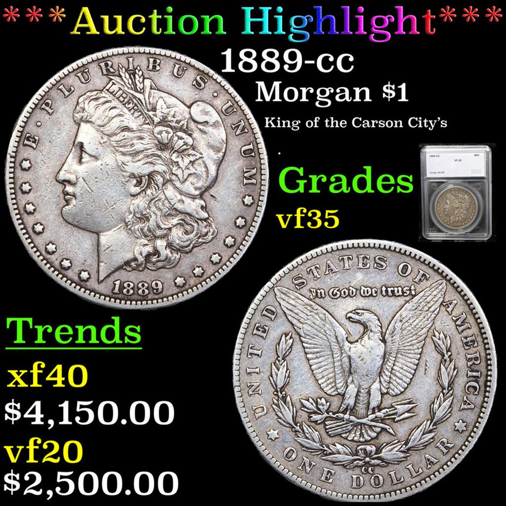 ***Auction Highlight*** 1889-cc Morgan Dollar 1 Graded vf35 By SEGS (fc) (1 of 5)