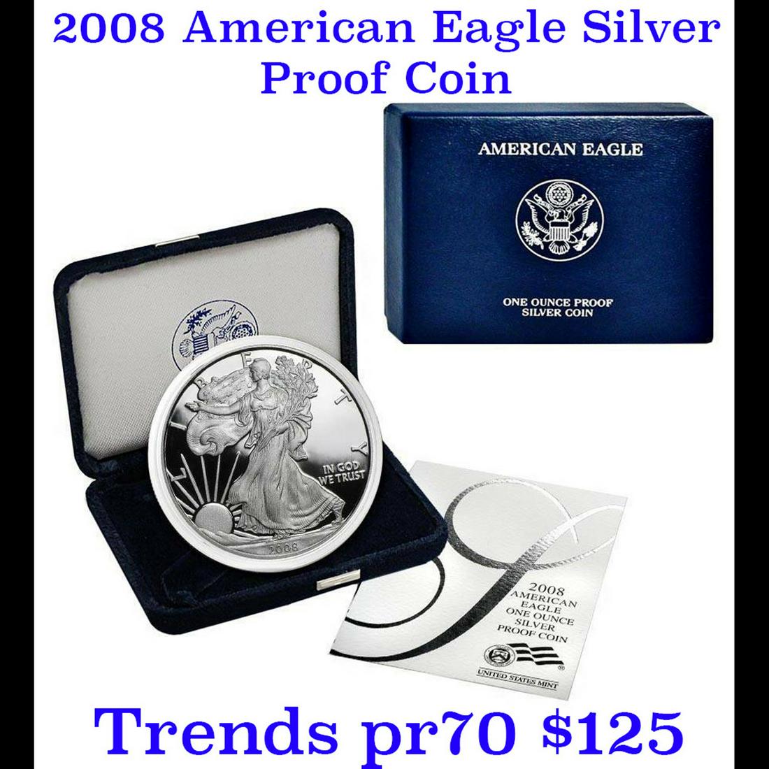 2008-w 1 oz .999 fine Proof Silver American Eagle orig box w/COA 1916 American Eagle One Ounce (1 of 1)