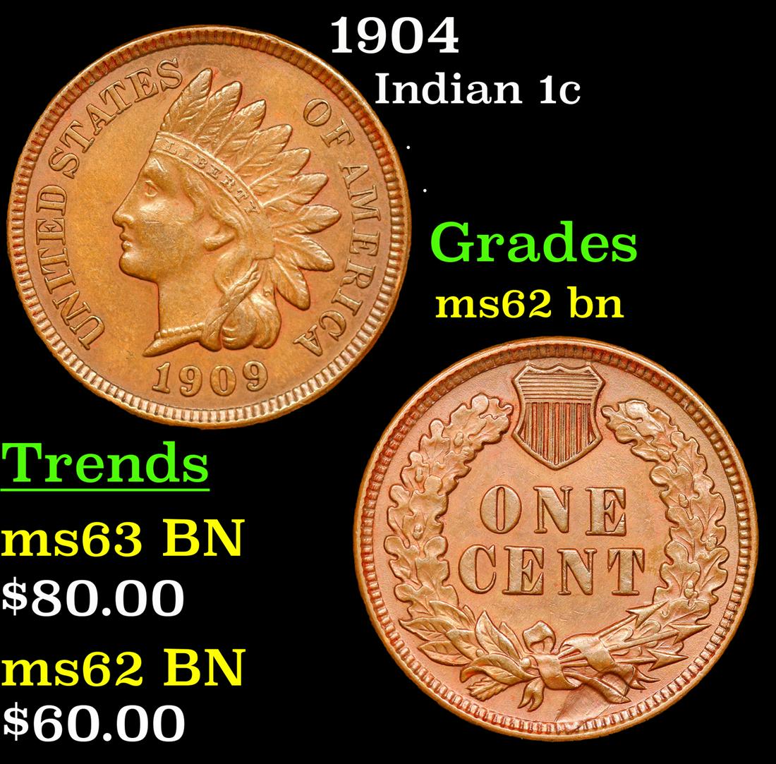 1909 Indian Cent 1c Grades Select Unc BN (1 of 3)