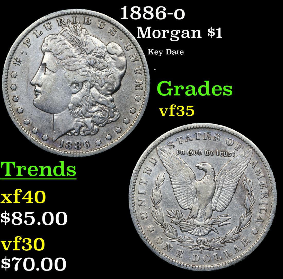 1886-o Morgan Dollar $1 Grades vf++ (1 of 3)