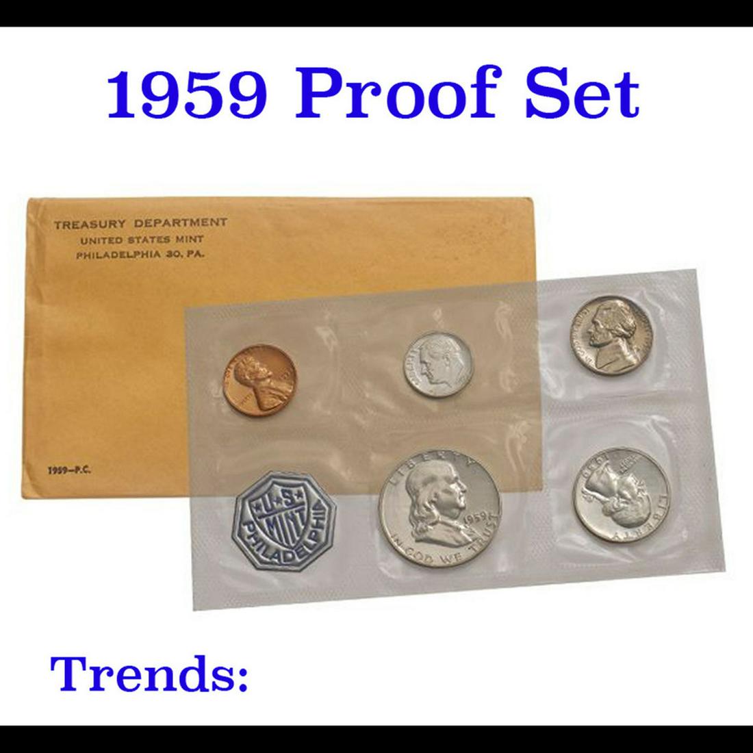 1959 United States Mint Proof Set In Original Evelope (1 of 1)