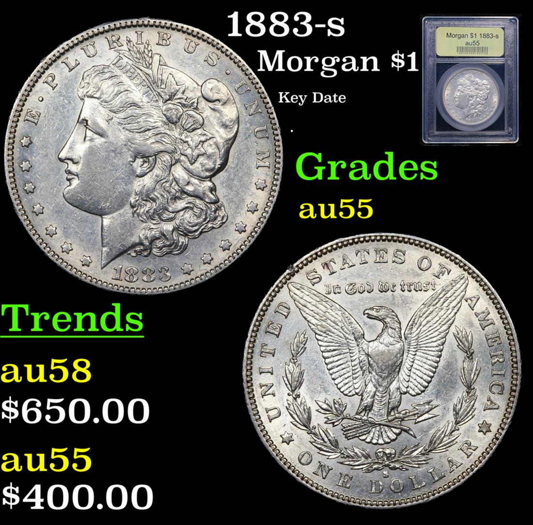 1883-s Morgan Dollar $1 Graded Choice AU By USCG (1 of 5)