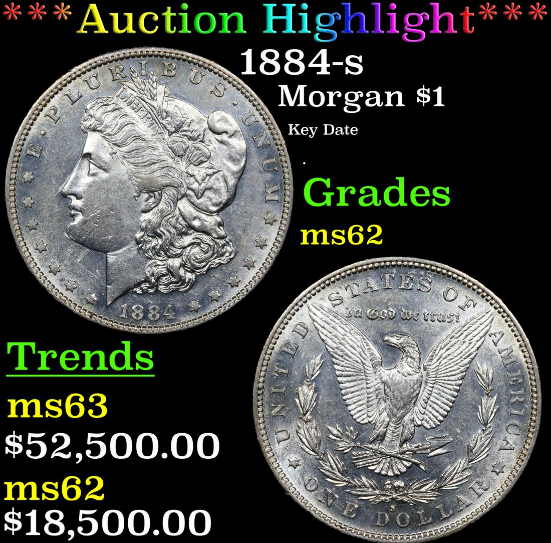 ***Auction Highlight*** 1884-s Morgan Dollar $1 Graded Select Unc By USCG (fc) (1 of 5)