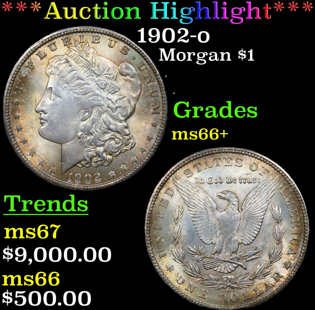 ***Auction Highlight*** 1902-o Morgan Dollar $1 Graded ms66+ By SEGS (fc) (1 of 5)