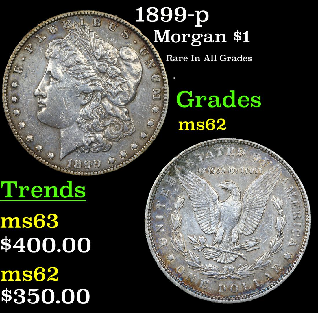 1899-p Morgan Dollar $1 Grades Select Unc (1 of 3)