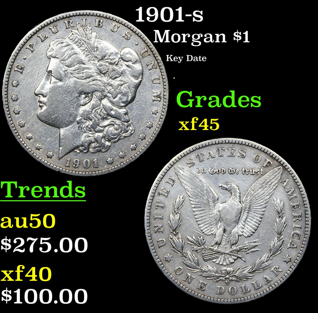 1901-s Morgan Dollar $1 Grades xf+ (1 of 3)