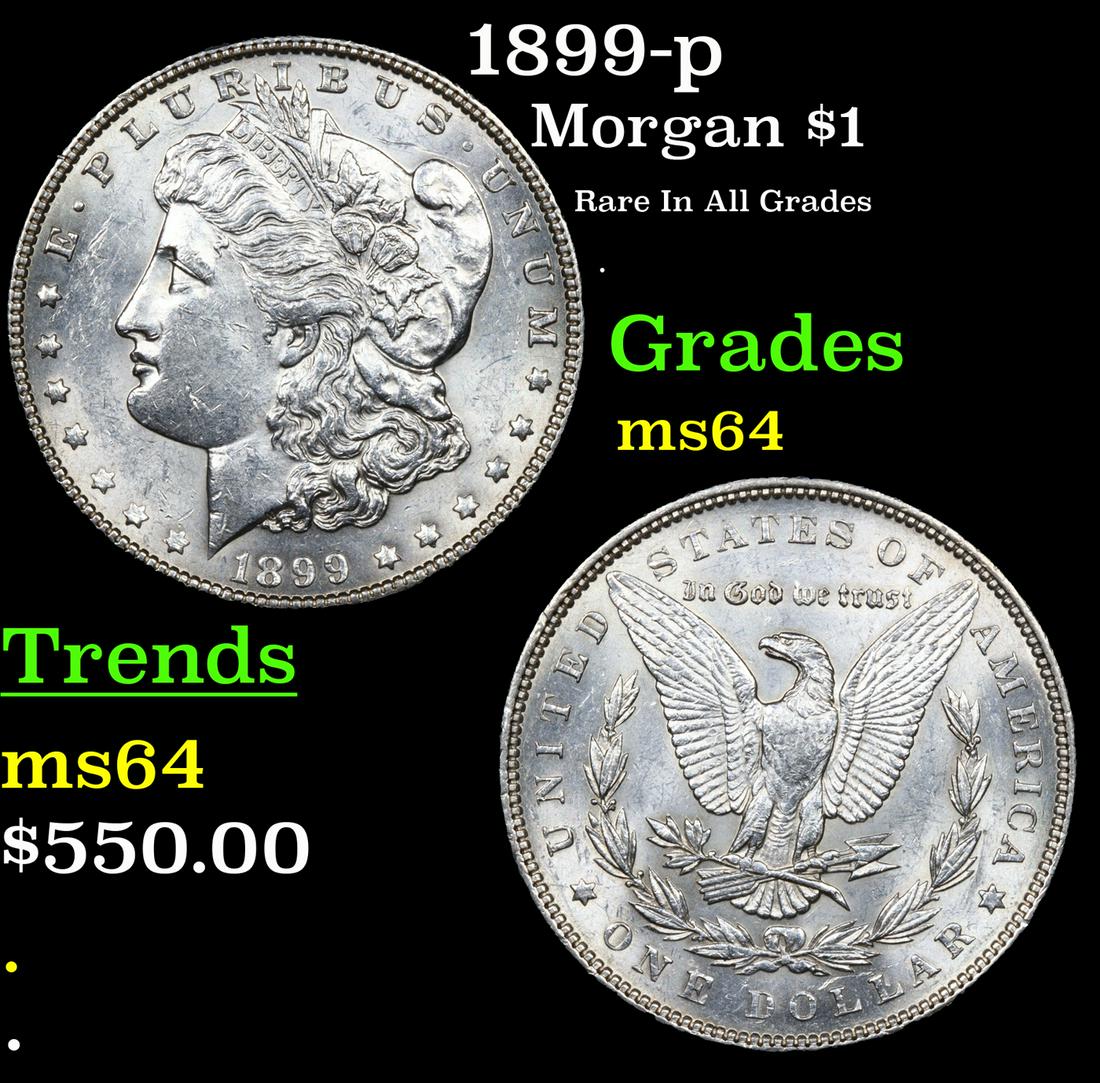 1899-p Morgan Dollar $1 Grades Choice Unc (1 of 3)