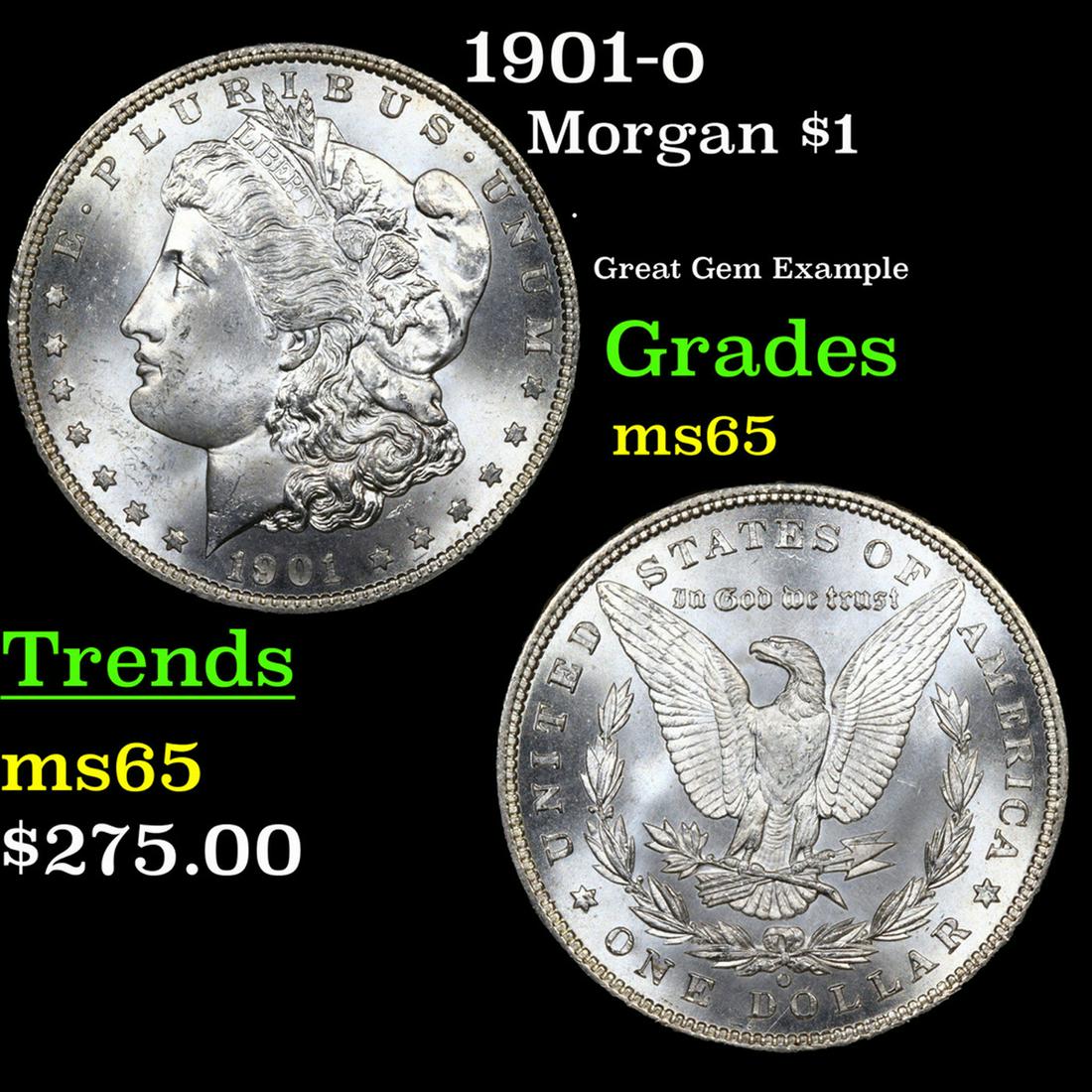 1901-o Morgan Dollar $1 Grades GEM Unc (1 of 3)