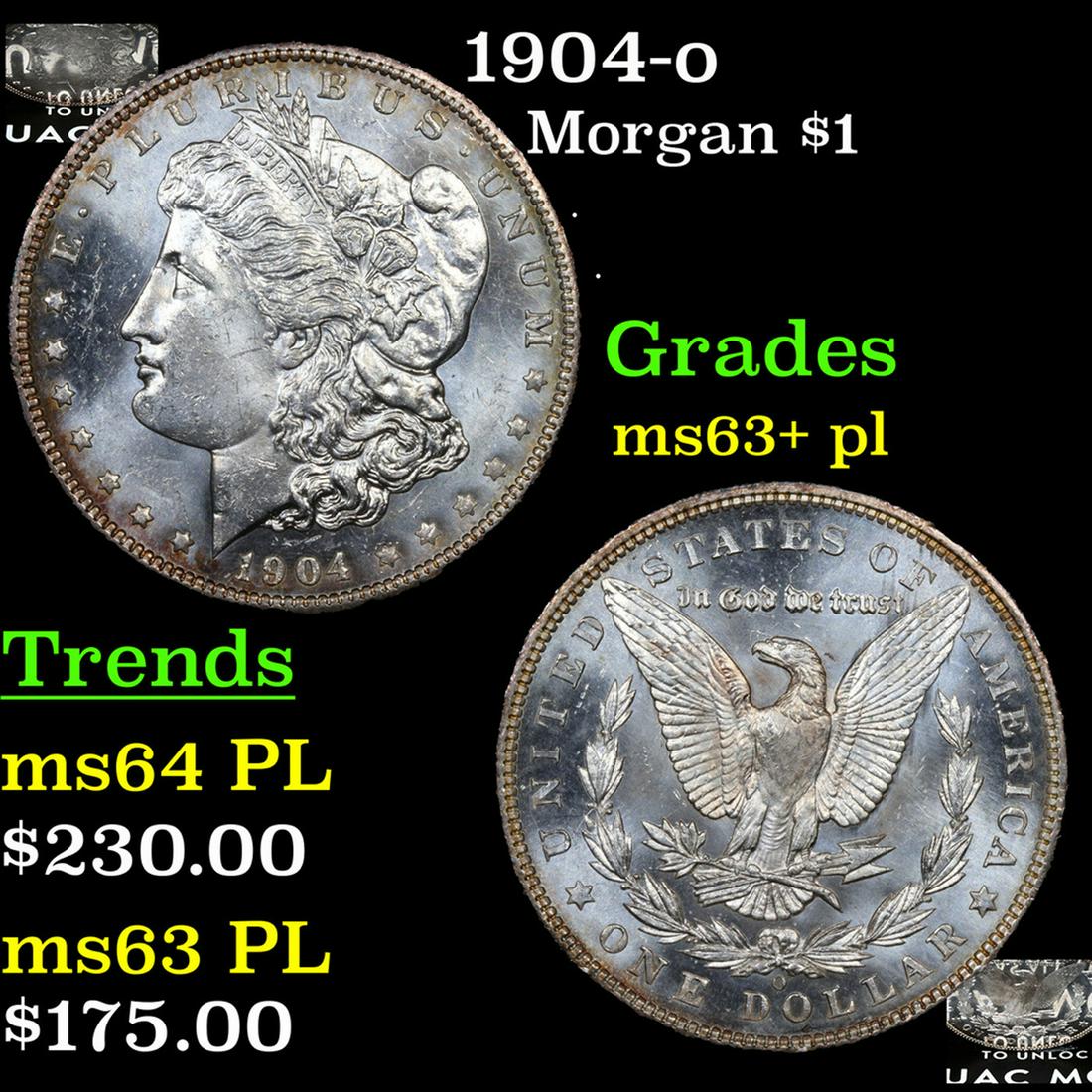 1904-o Morgan Dollar $1 Grades Select Unc+ PL (1 of 7)