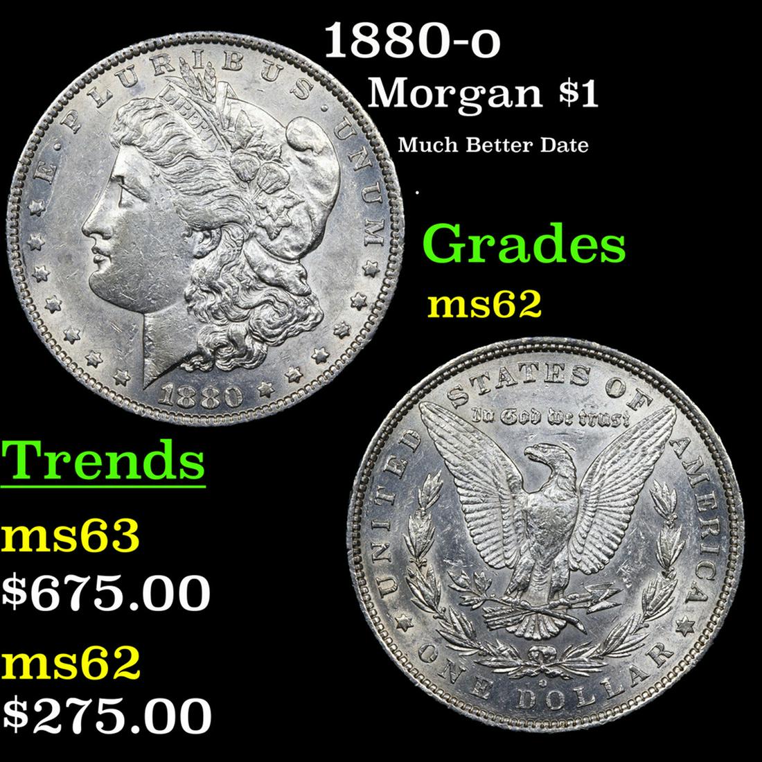 1880-o Morgan Dollar $1 Grades Select Unc (1 of 3)
