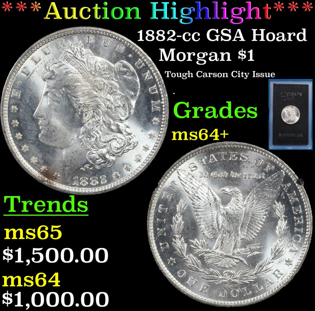 *Auction Highlight*1882-cc Morgan Dollar GSA Hoard $1 Grades Choice+ Unc (1 of 6)