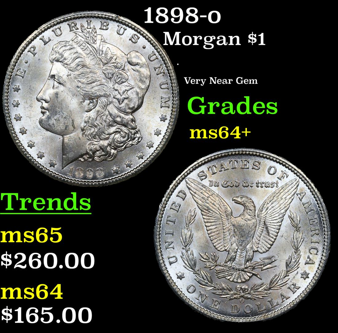 1898-o Morgan Dollar $1 Grades Choice+ Unc (1 of 3)