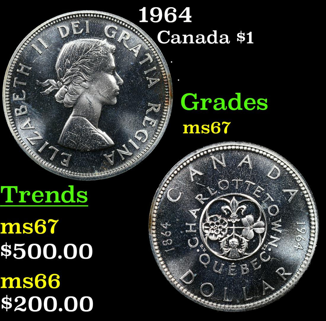 1964 Canada Dollar $1 Grades ms67 By SEGS (1 of 3)