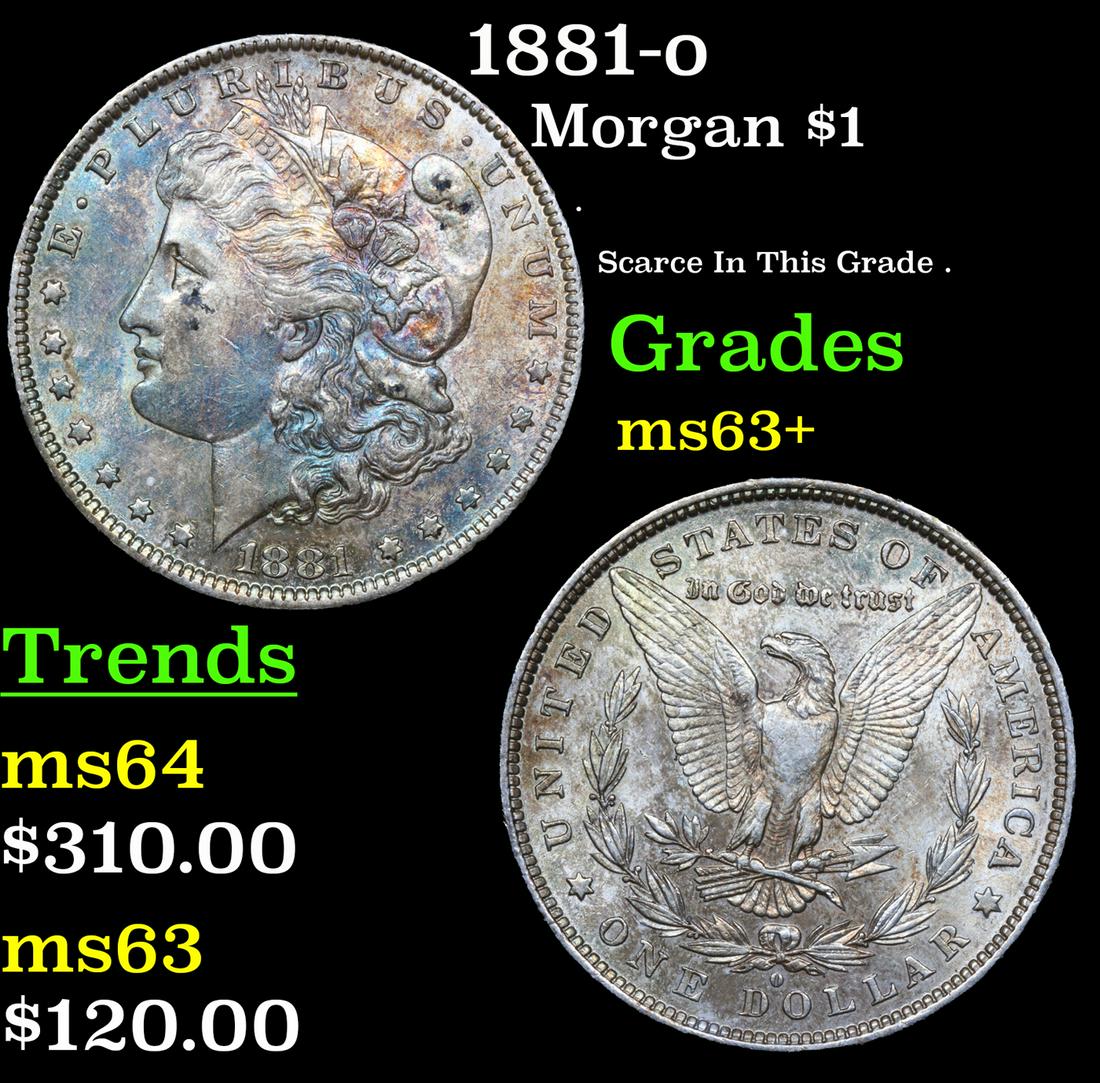 1881-o Morgan Dollar $1 Grades Select+ Unc (1 of 3)