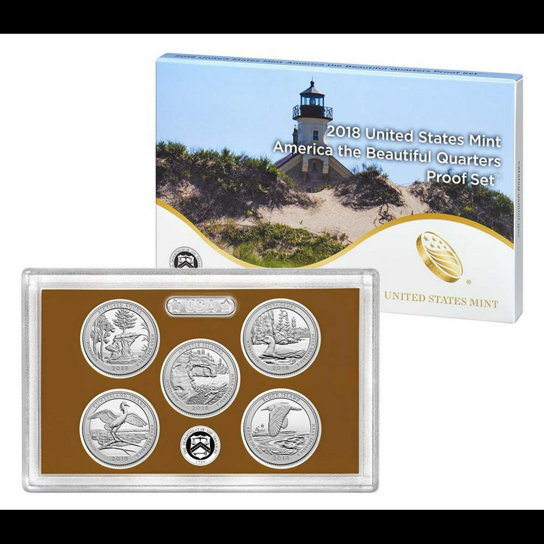 2018 America the Beautiful Quarters Proof Set - 5 pc set Low mintage. (1 of 1)