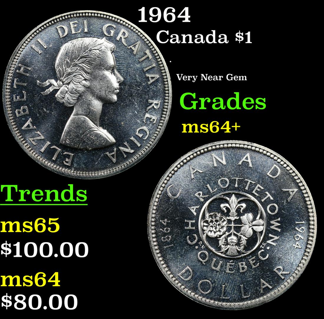 1964 Canada Dollar $1 Grades Choice+ Unc (1 of 3)