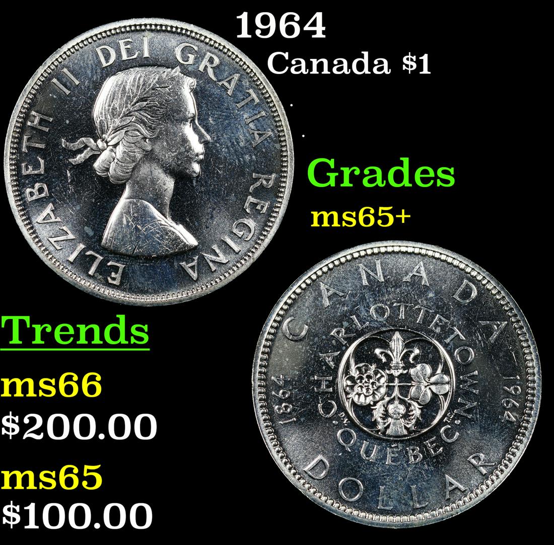 1964 Canada Dollar $1 Grades GEM+ Unc (1 of 3)