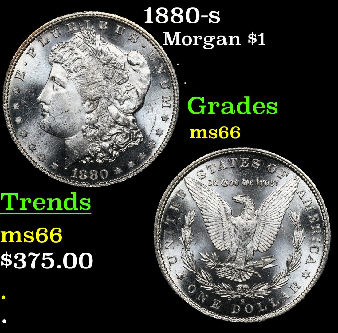 1880-s Morgan Dollar $1 Grades GEM+ Unc (1 of 5)