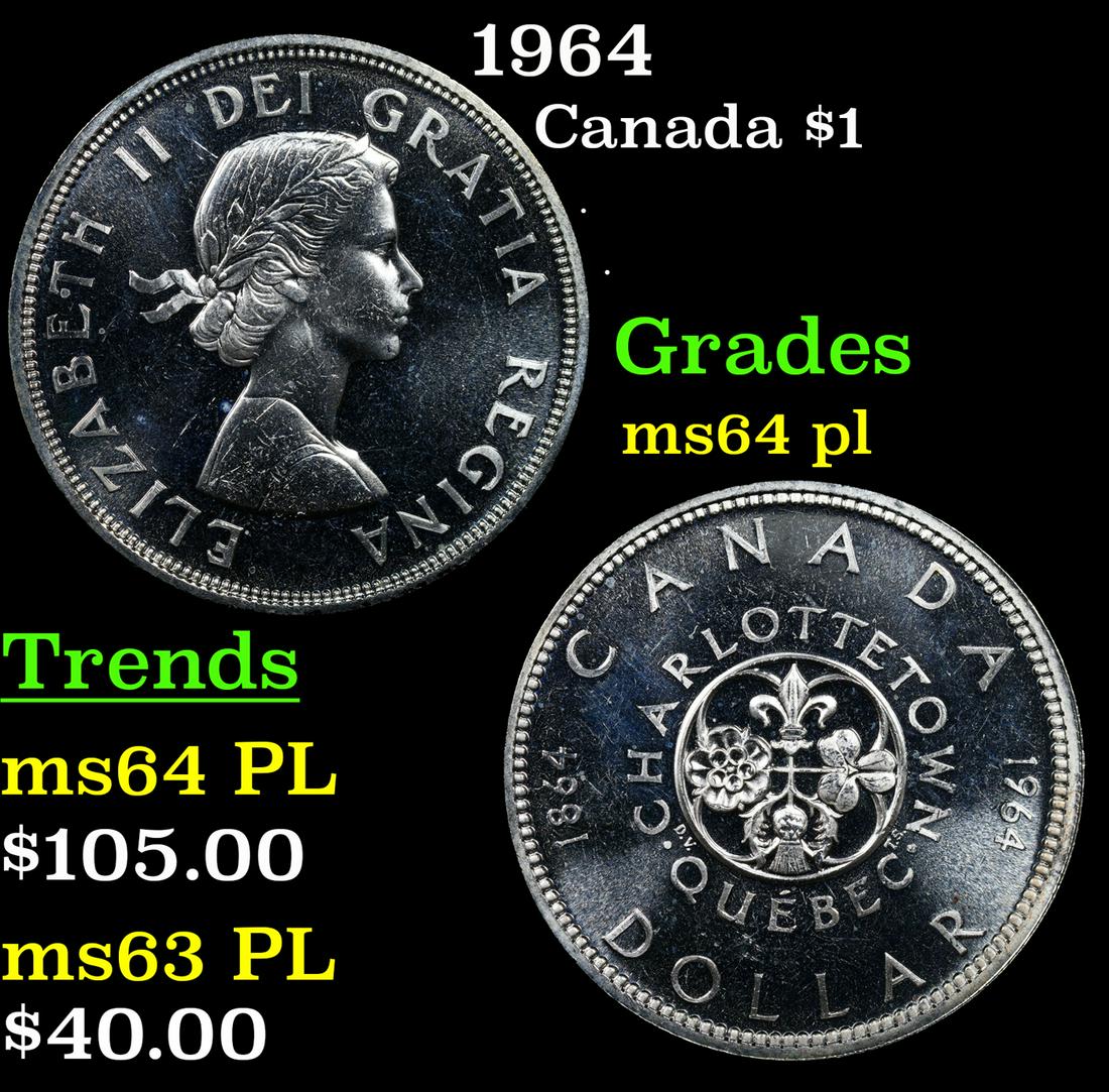 1964 Canada Dollar $1 Grades Choice Unc PL (1 of 3)