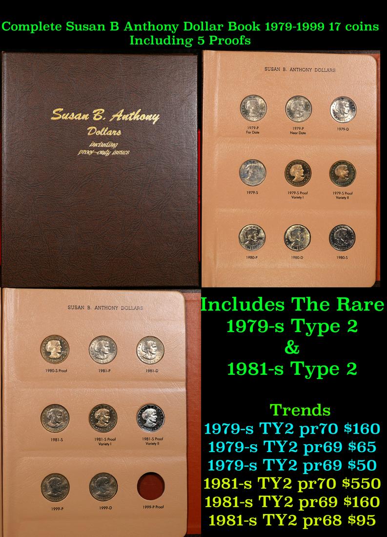 Complete Susan B Anthony Dollar Book 1979-1999 17 coins (1 of 4)