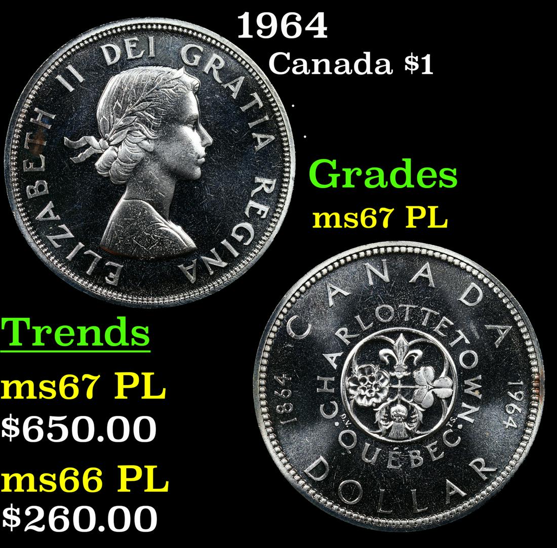 1964 Canada Dollar $1 Grades ms67 PL By SEGS (1 of 3)