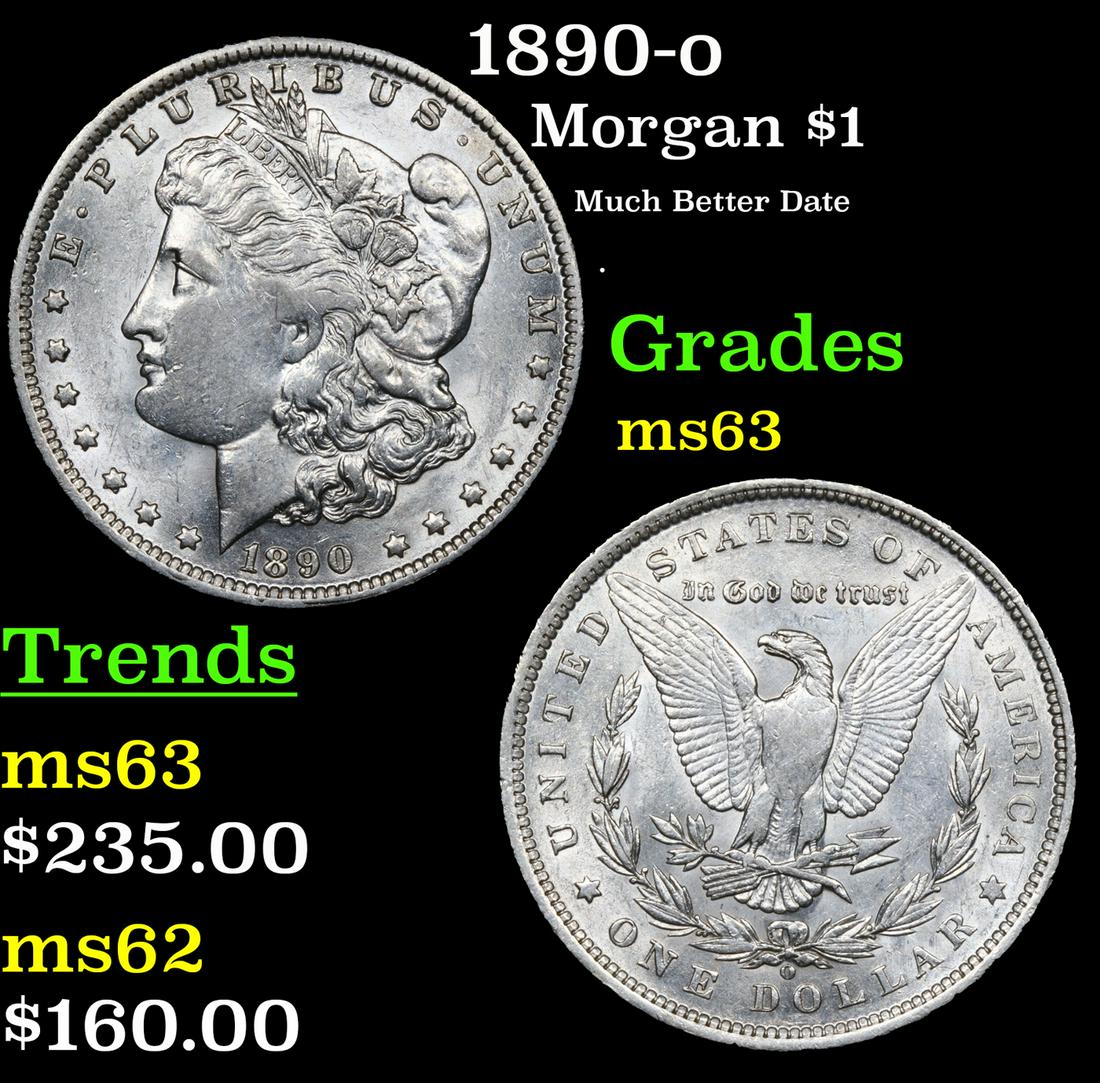1890-o Morgan Dollar $1 Grades Select Unc (1 of 3)