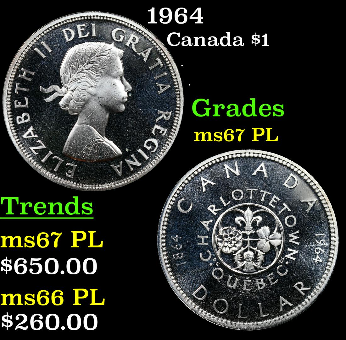 1964 Canada Dollar $1 Grades ms67 PL By SEGS (1 of 3)