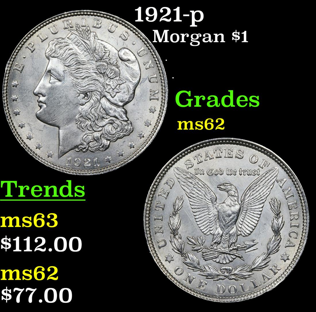 1921-p Morgan Dollar $1 Grades Select Unc (1 of 3)