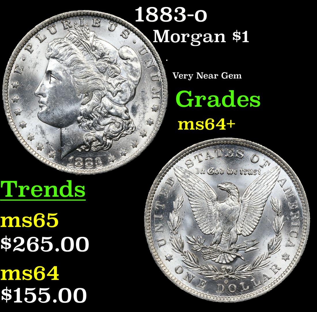 1883-o Morgan Dollar $1 Grades Choice+ Unc (1 of 3)