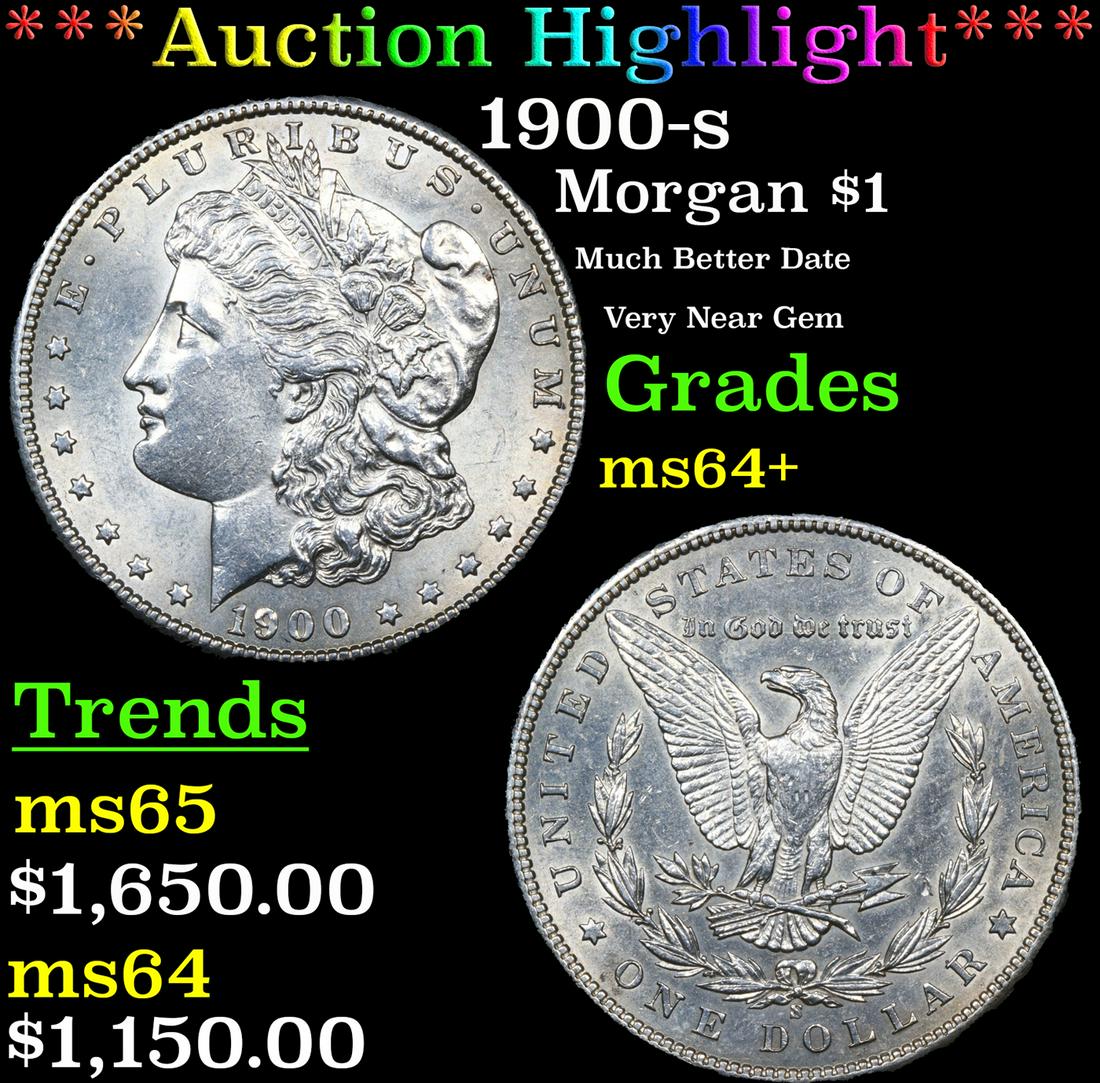 ***Auction Highlight*** 1900-s Morgan Dollar $1 Graded ms64+ By SEGS (fc) (1 of 3)