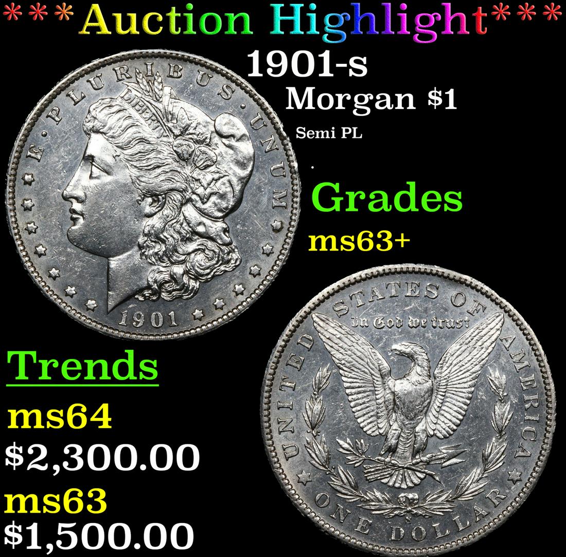 ***Auction Highlight*** 1901-s Morgan Dollar $1 Graded Select+ Unc By USCG (fc) (1 of 3)
