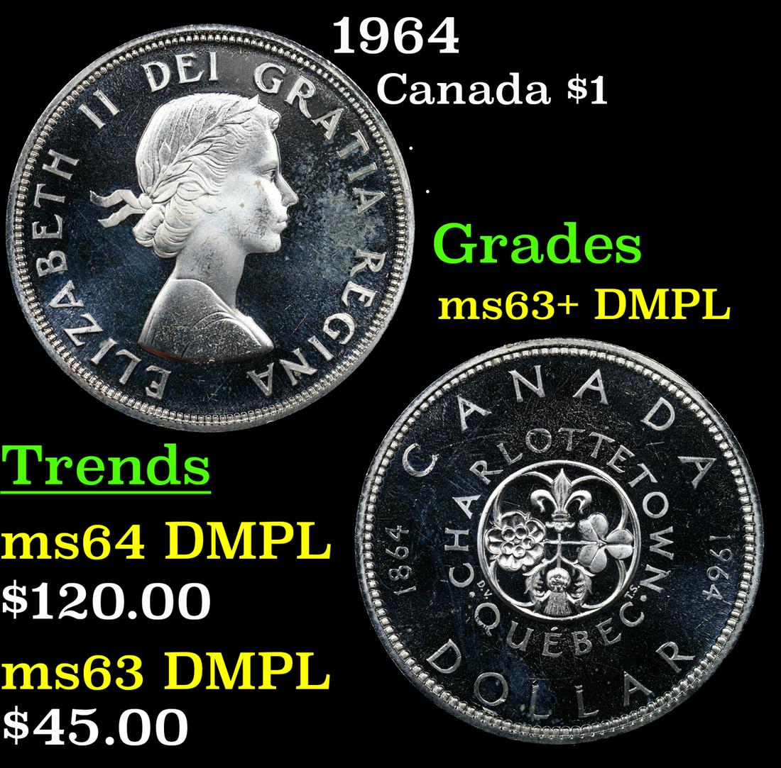 1964 Canada Dollar $1 Grades Select Unc+ DMPL (1 of 3)