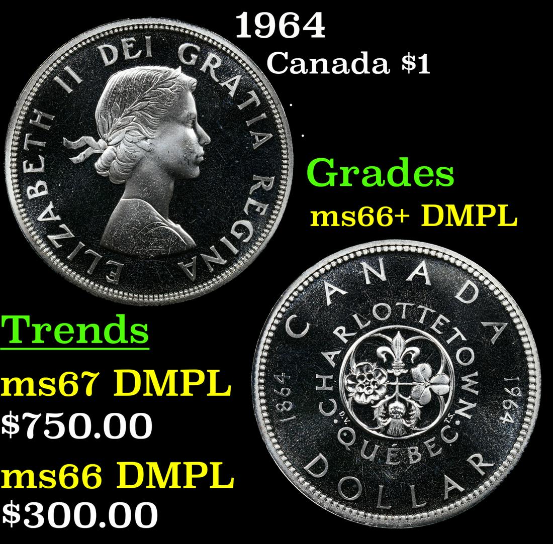 1964 Canada Dollar $1 Grades ms66+ DMPL By SEGS (1 of 3)