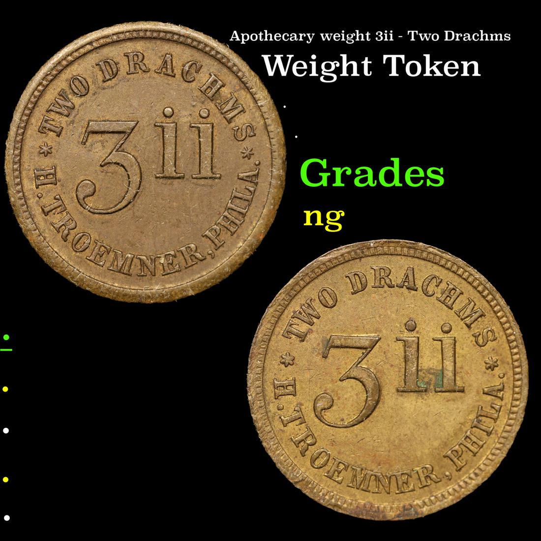 Apothecary weight 3ii - Two Drachms   Grades NG (1 of 3)