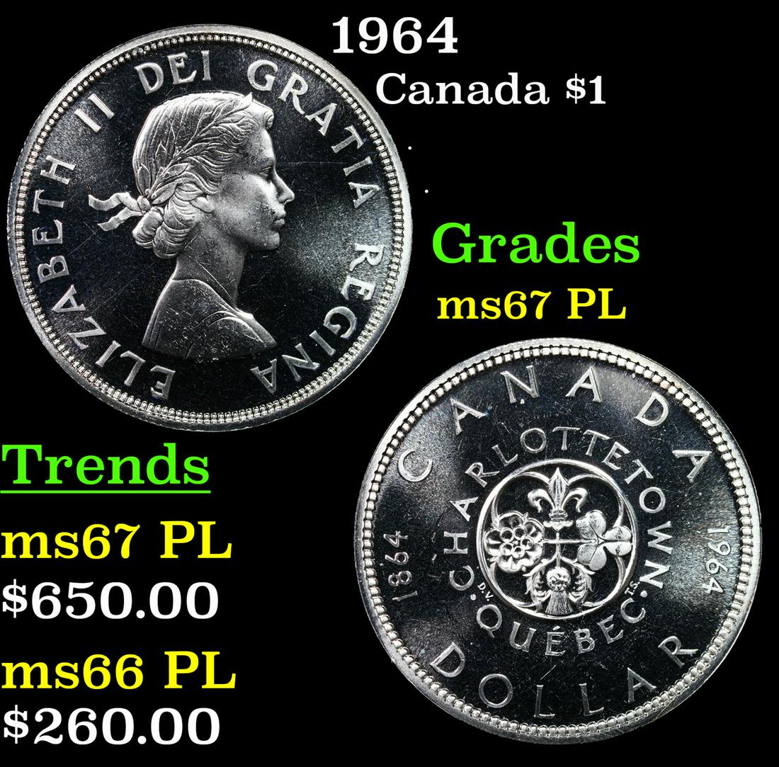 1964 Canada Dollar $1 Grades ms67 PL By SEGS (1 of 5)