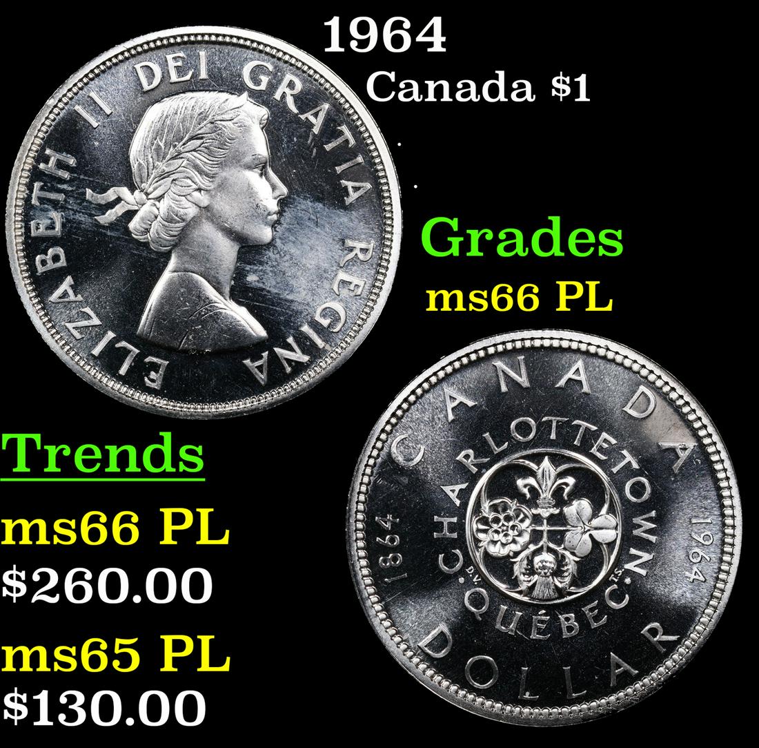 1964 Canada Dollar $1 Grades GEM+ UNC PL (1 of 3)