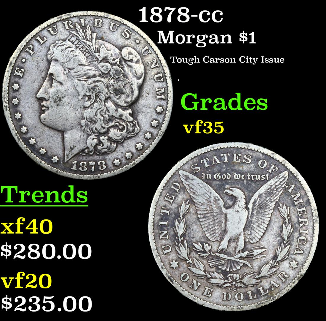 1878-cc Morgan Dollar $1 Grades vf++ (1 of 3)