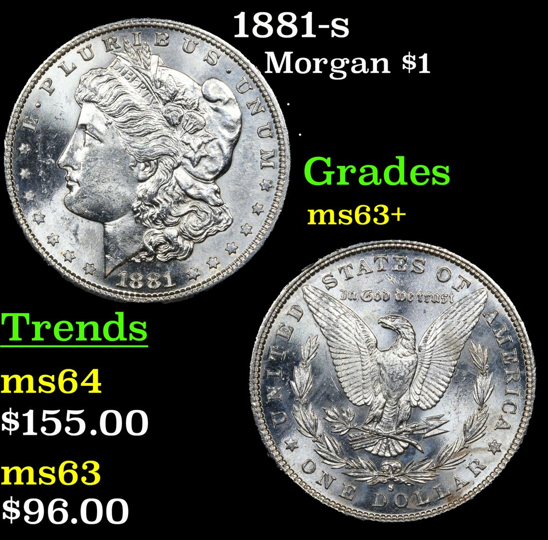 1881-s Morgan Dollar $1 Grades Select+ Unc (1 of 3)