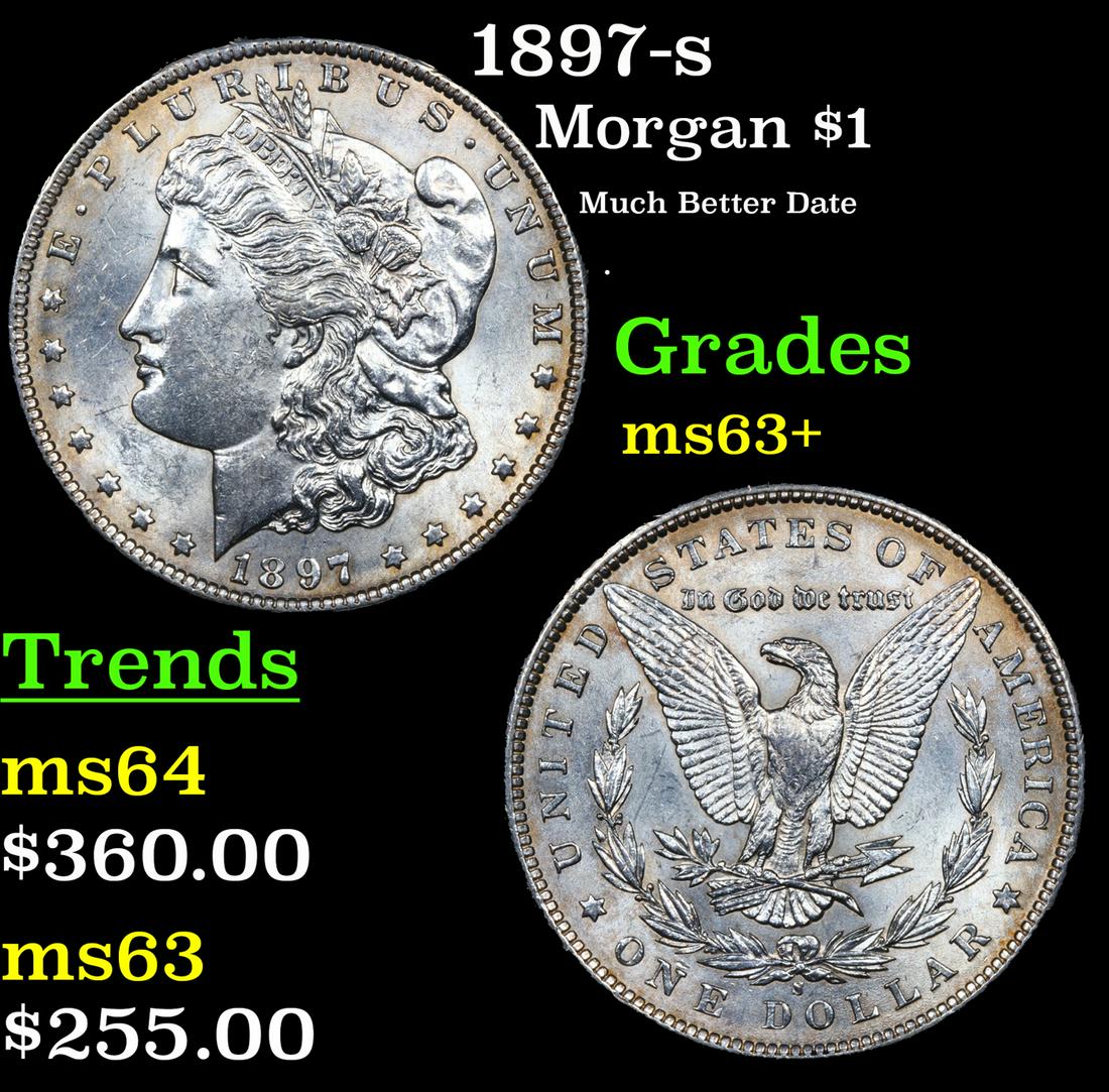 1897-s Morgan Dollar $1 Grades Select+ Unc (1 of 3)